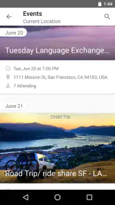 Couchsurfing Reise-App screenshot