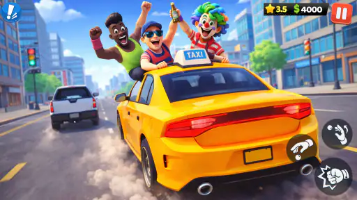 Crazy Taxi: Fahr-Spiel 3D screenshot