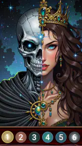Dark Night Malen nach Zahlen screenshot