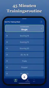 Dart Pro Training Sheet screenshot