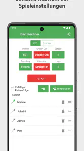 Dart Rechner App Punkte Zähler screenshot