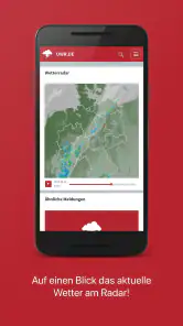 Deutsches Unwetterradar screenshot