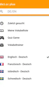 dict.cc Wörterbuch screenshot