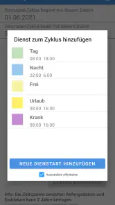 Dienstplan screenshot