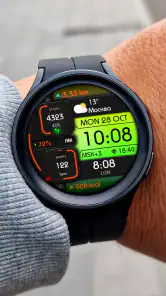 DIGI MONODARK WS74 Watch face screenshot