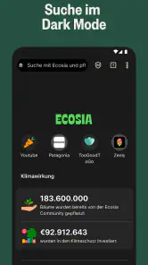 Ecosia - Internet Webbrowser screenshot