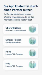 eCovery: Rücken, Hüfte & Knie screenshot