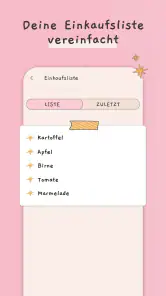 Essensplan erstellen, vorlage screenshot