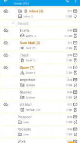 FairEmail, privacy aware email screenshot
