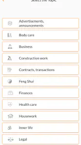 Feng Shui Fortune Calendar screenshot