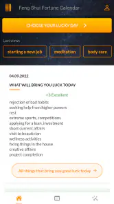 Feng Shui Fortune Calendar screenshot