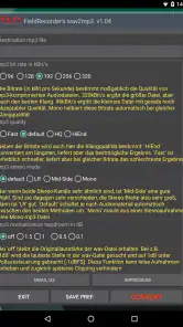 FieldRecorder's wav2mp3 screenshot