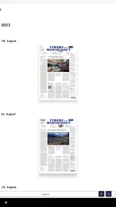 Finanz und Wirtschaft E-Paper screenshot