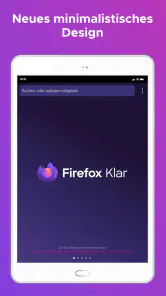 Firefox Klar Browser screenshot