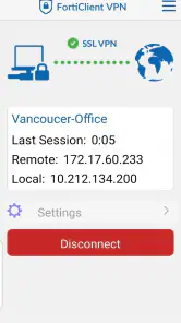 FortiClient VPN screenshot