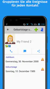 Geburtstage und Ereignisse screenshot