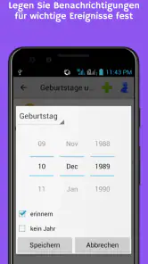 Geburtstage und Ereignisse screenshot