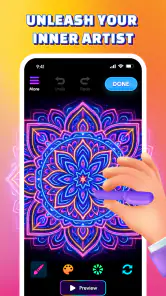 Glow Art Drawing - Doodle App screenshot
