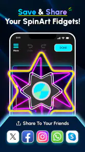 Glow Finger Spinner Art App screenshot