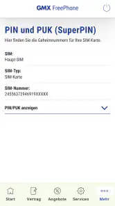 GMX FreePhone screenshot