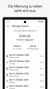 Google Umfrage-App screenshot