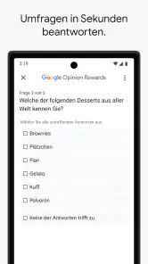 Google Umfrage-App screenshot