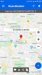 GPS-Koordinatenkarte screenshot
