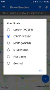 GPS-Koordinatenkarte screenshot