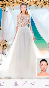 Hochzeitskleid Bildbearbeitung screenshot