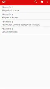 ICF Codes screenshot