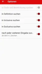 ICF Codes screenshot