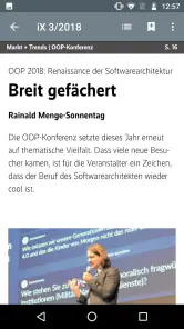 iX Magazin screenshot