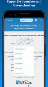 JetSign PDF unterschreiben screenshot