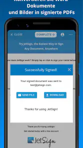JetSign PDF unterschreiben screenshot