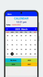 Kalender 2025 screenshot