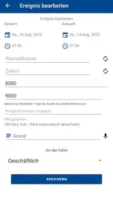 KFZ Fahrtenbuch Deutsch screenshot