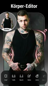 KI-Tattoo-Design, Körpereditor screenshot