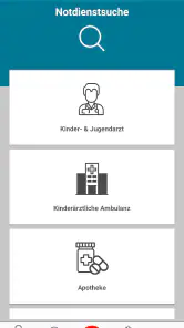 Kindernotfall-App screenshot