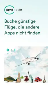 Kiwi.com – billig Flüge buchen screenshot