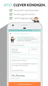 Kündigung - Verträge kündigen screenshot