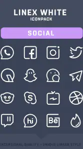 LineX White Icon Pack screenshot