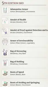 Magwa's Magic Item Compendium screenshot