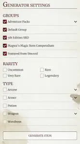 Magwa's Magic Item Compendium screenshot