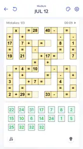 Mathematik-Puzzles - Crossmath screenshot