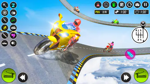Mega Echtes Fahrrad Rennspiele screenshot