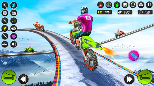 Mega Echtes Fahrrad Rennspiele screenshot