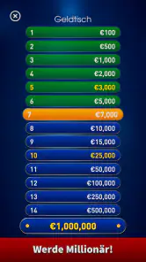 Millionär Trivia 2025 Quiz screenshot