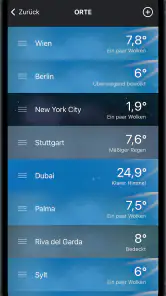 Mobilewetter screenshot