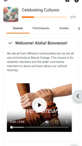 Moodle screenshot