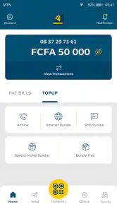 MTN MoMo screenshot